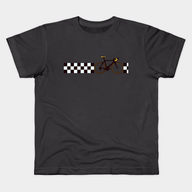 Bike Stripes Finish Line Kids T-Shirt by sher00